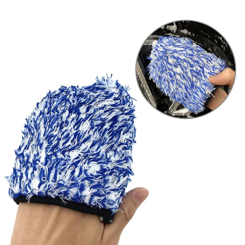 Microfiber Car Washing Gloves Auto Wheel Hub Rim Cleaning Mitt Ultra-Soft Thickening For Car Detailing Care