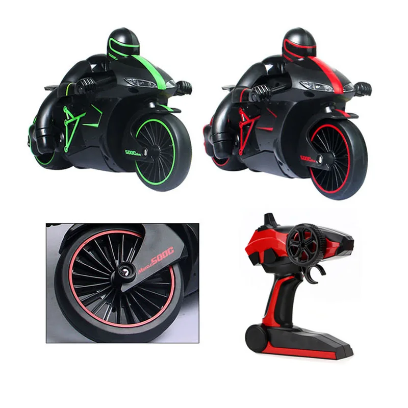 2.4G Radio RC Rechargeable Motorcycle With Cool Light High Speed RC Motorbike Kid Stunt Remote Control Motorcycle Model Toy Gift 5