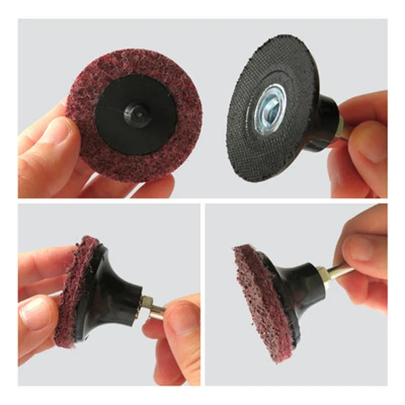 3-Inch Felt Roll Lock Wool Sanding Discs - 10 Pack R-Type Buffing Pads