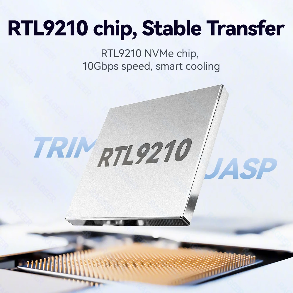 RAGEER 2230 M.2 NVMe SSD 플러그 앤 플레이 인클로저 - USB 3.2 (10Gbps) 알루미늄 케이스 (자석 덮개 포함), Type-C 포트, 9210 칩