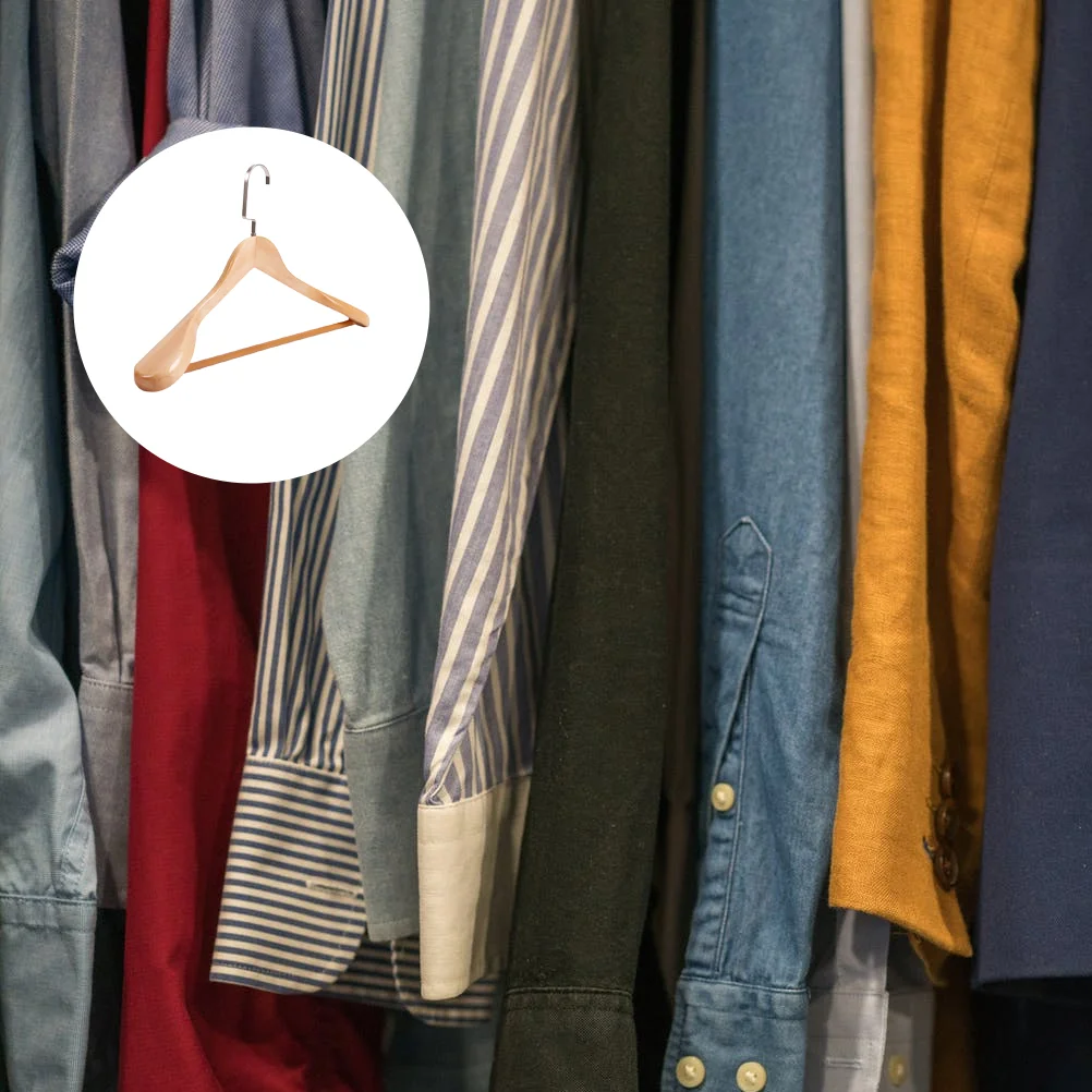 

Collapsible Hangers for Clothes Solid Wood Drying Rack Non-slip Garment Hanging