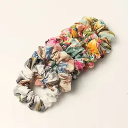 Elegant 5 - Pack Hair Scrunchie Set - Fashionable Elastic Bands (C3)