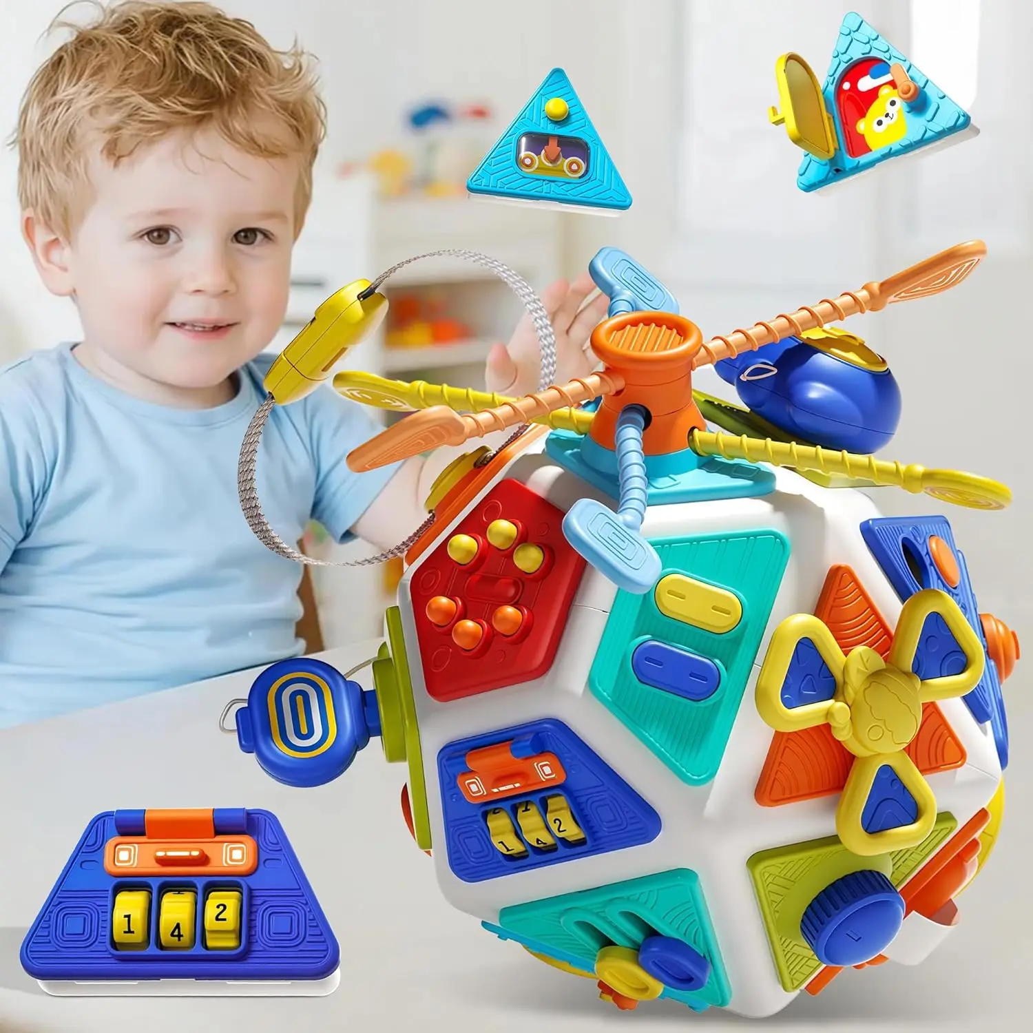 22 In 1 Montessori Baby Busy Board Cube Sensory Toys Toddler Educational Travel Lock Box Fine Motor Skill Learning_voghion.com