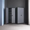 Metal Storage Cabinet with Locking Doors, Black Garage Lockable Steel Cabinets with 4 Doors and 5 Shelves for Home, Garag 2