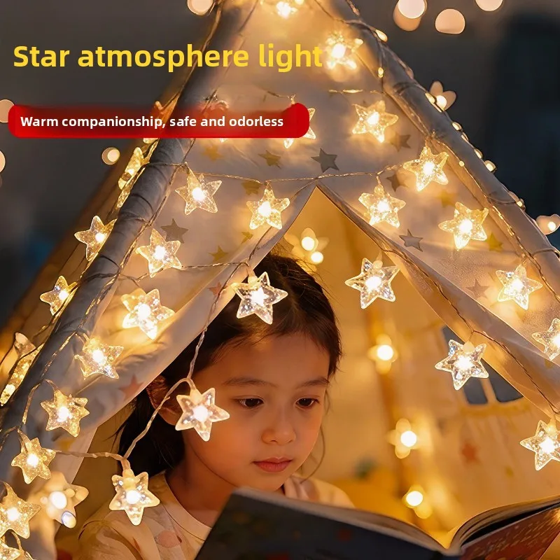 Outdoor Star LED String Lights - Decorative Garland for Parties, Weddings, and Home Gardens