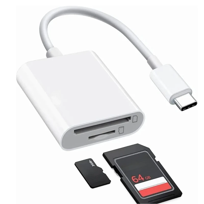 USB C to SD Card Reader High Speed Type C to SD TF Memory Card Reader Adapter for Samsung MacBook Laptops Tablets Smartphones Memory Card Reader