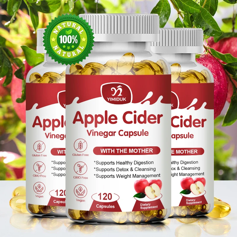 

Apple Cider Vinegar Capsules with The Mother& Keto Helps Aid Digestion Supports Healthy Weight Loss Cleanses and Detoxifies