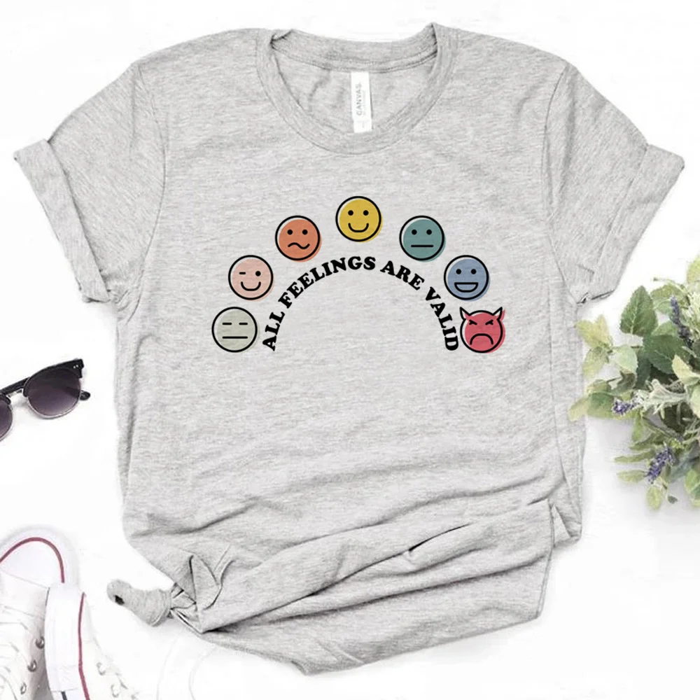 

Mental Health top women designer tshirt female anime manga clothes