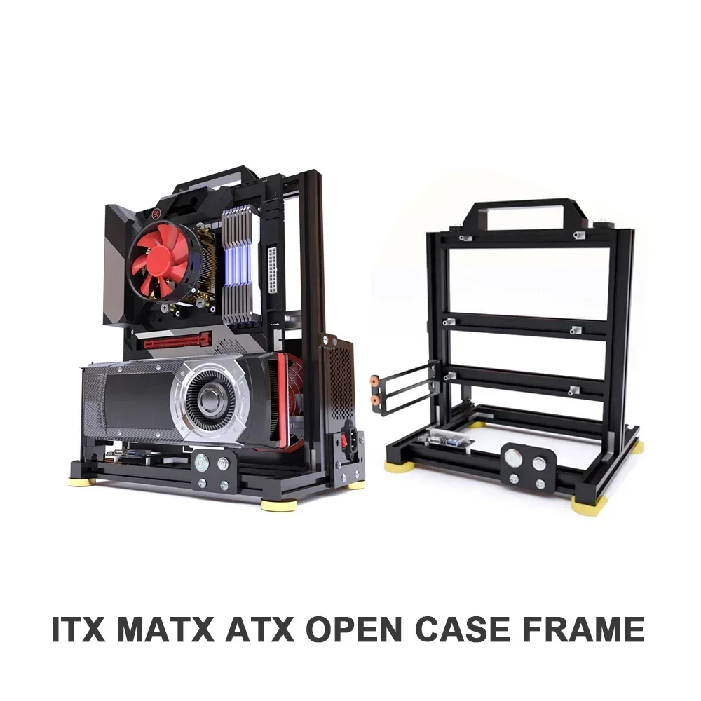 ITX MATX ATX Gamer Cabinet,MOD Desktop PC Case Open Frame Rack 