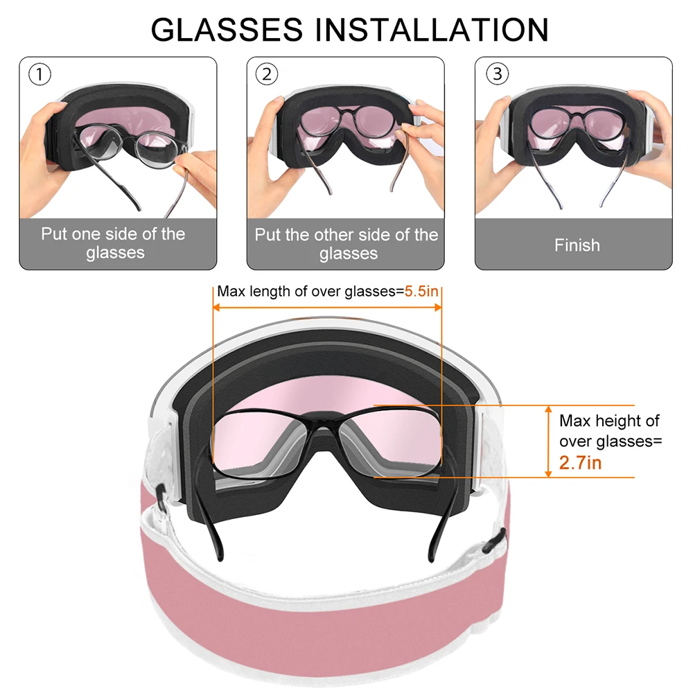 Findway Adults Ski Goggles 100% UV400 Protection Anti-fog Snowboard Goggles Outdoor for Men & Women 5