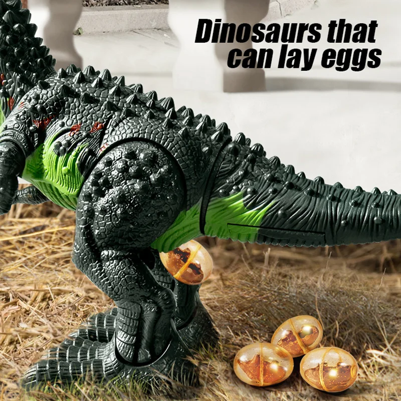 Boy Remote Control Dinosaur Toy Walk Sound Simulation RC Model Light Spray Education Game Children Toys For 3 Year Birthday Gift 4