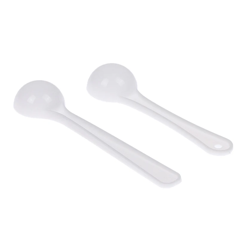 Micro Spoons 1 Gram Measuring Scoop Round Bottom Mini Spoon 50pcs - White