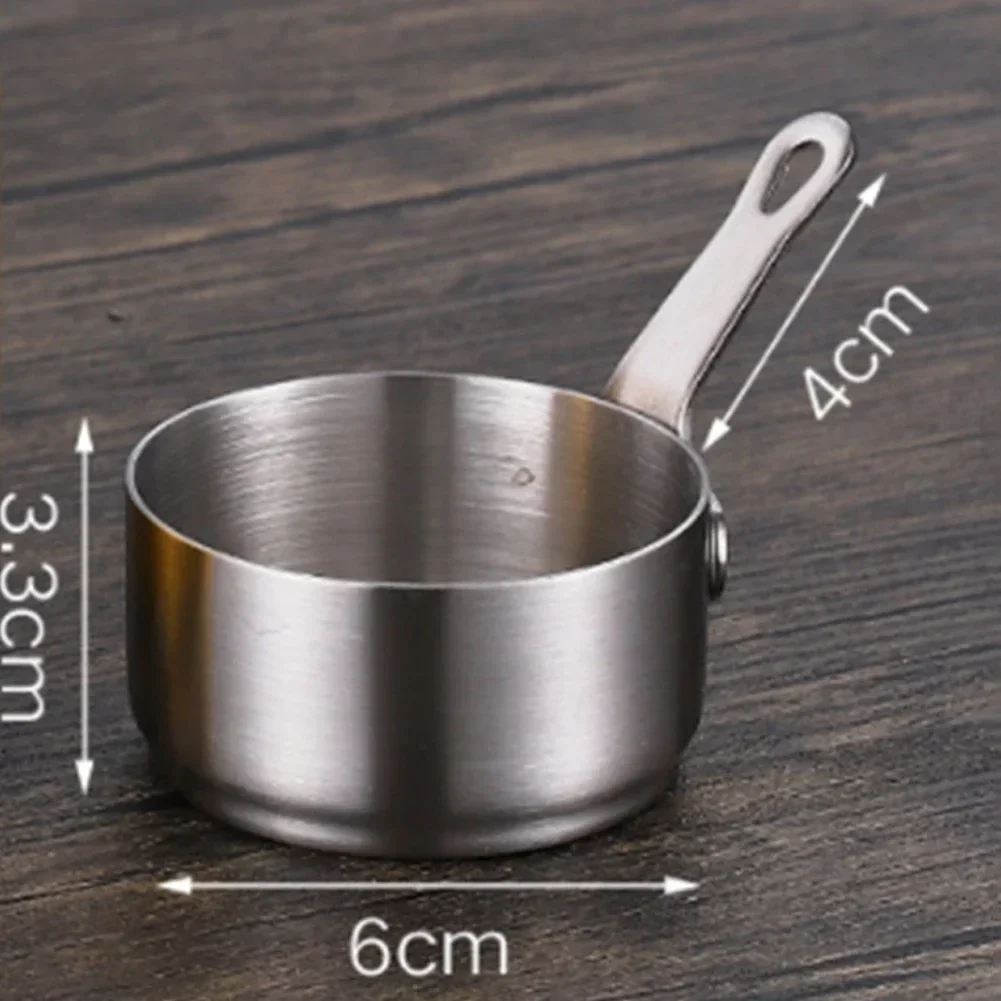 Baking Pan Tray 1pcs 60-100ml Smooth Edge Stainless Steel Sauce Pan Stockpots Kitchen Long Handle