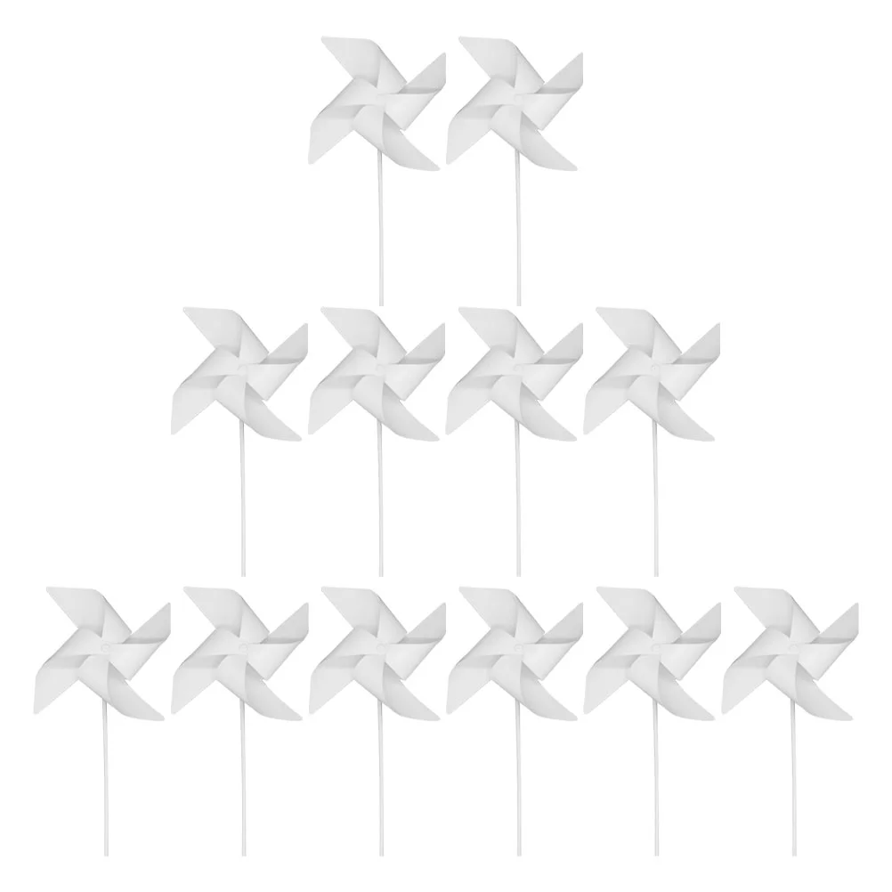 Children's Windmill Pinwheels DIY Drawing Decorate Graffiti Paper Windmills Painting Coloring Funny 12 Pcs