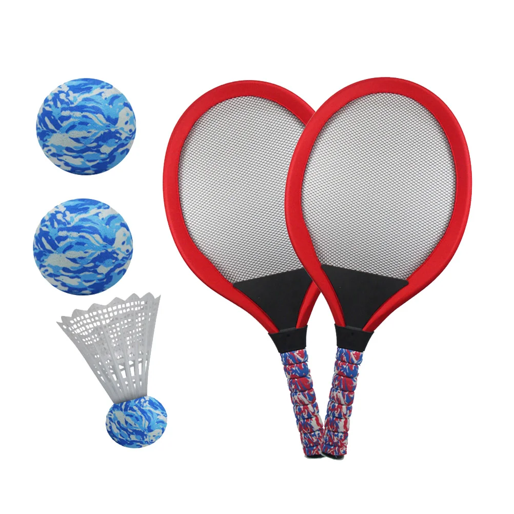 

1 Pair Children Tennis Badminton Racket Kids Palying Badminton Parent-Child Educational Game Props for Kindergarten Primary