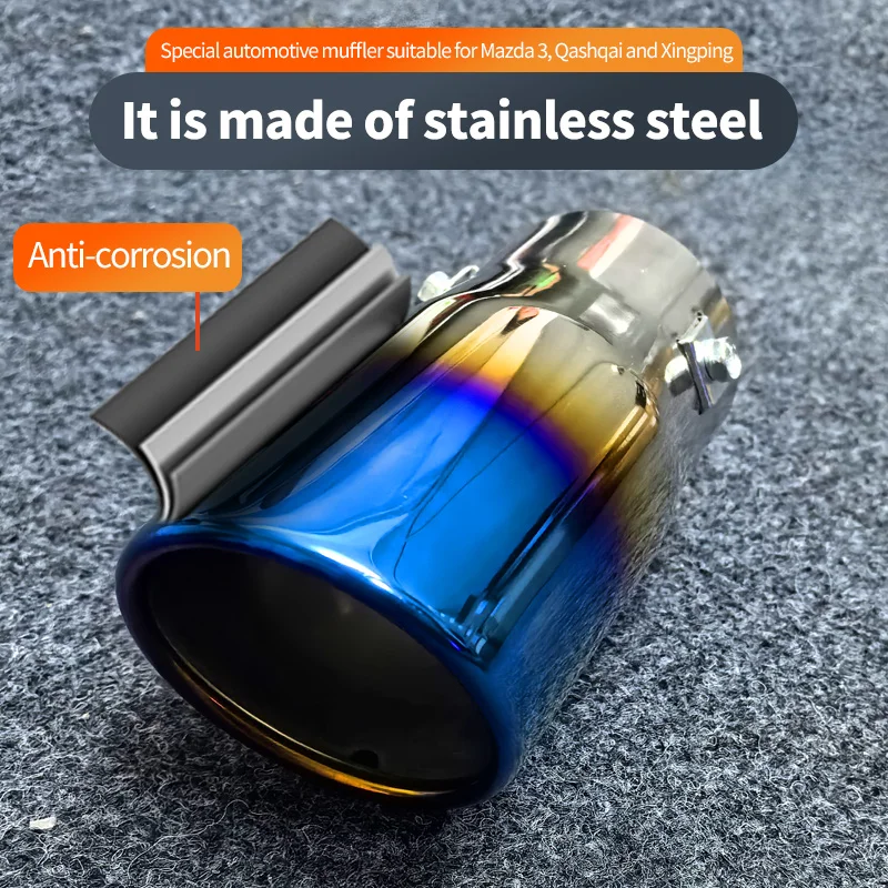 Exhaust Muffler Tip for Mazda 3 Qashqai Renault Clio 5 Car Tailpipe Decor Accessories