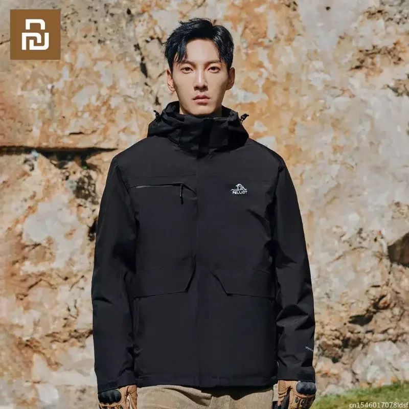 

Youpin Pelliot Camping Tourism Men Jacket Winter Jacket Windproof Windbreakers Waterproof Warm Two Piece Setautumn Mountain Coat