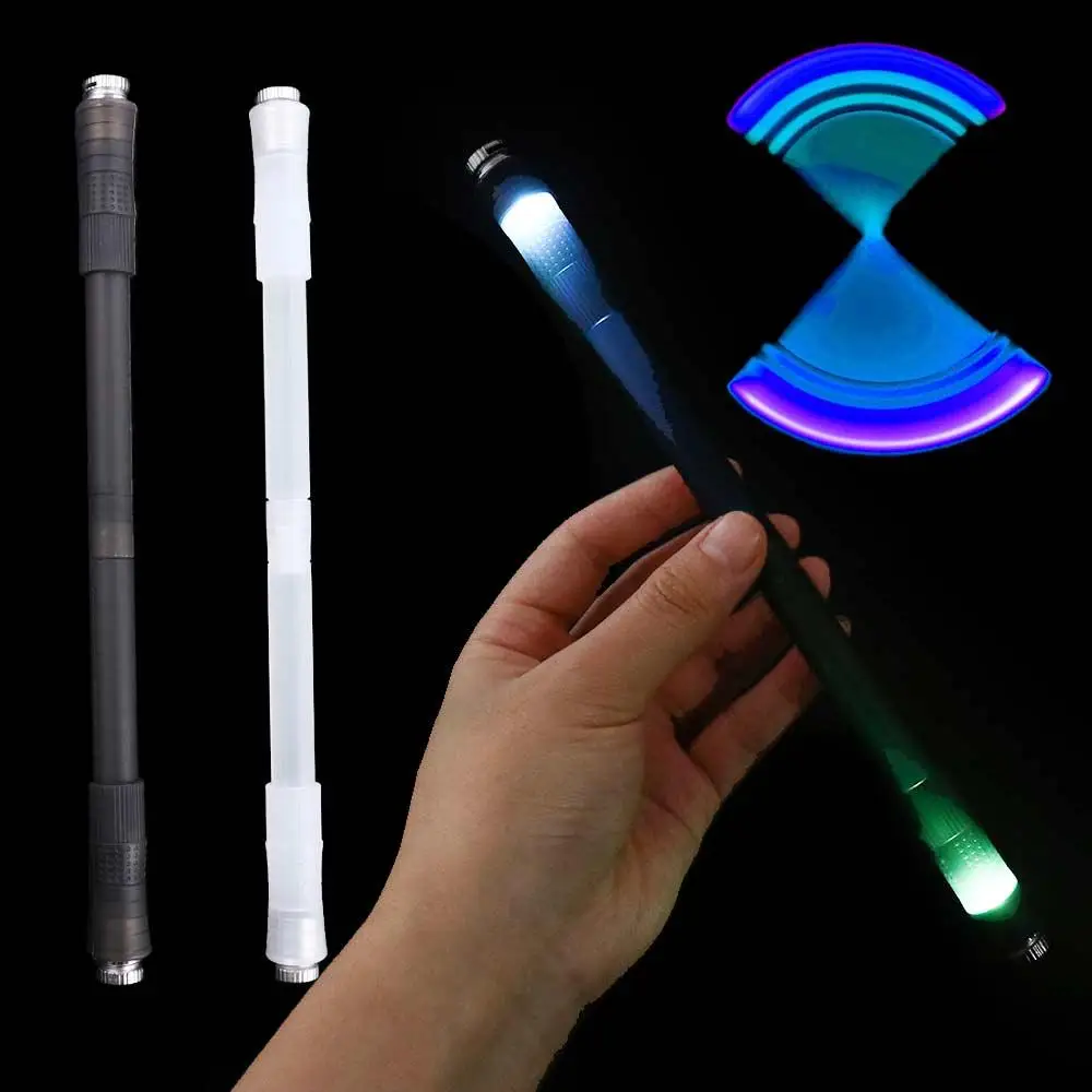 

Pen School Stationery Kids Gift Transparent Finger Game Gaming Pen Foldable Spinning Pen Rotating Light Pen Light Balance Pen