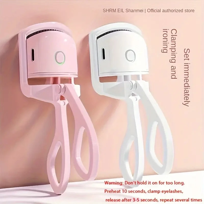 Eyelash Curler 1pc ABS Electric Eyelash Curler Long-Lasting Curl Electric Eye Lash Perm Eyelashes Clip EyelashCurler Device Makeup Tools