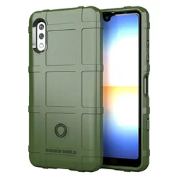 Armor Matte Shockproof Shield Back Cover - Heavy Silicone Phone Case for Xperia Ace2 (Army green)