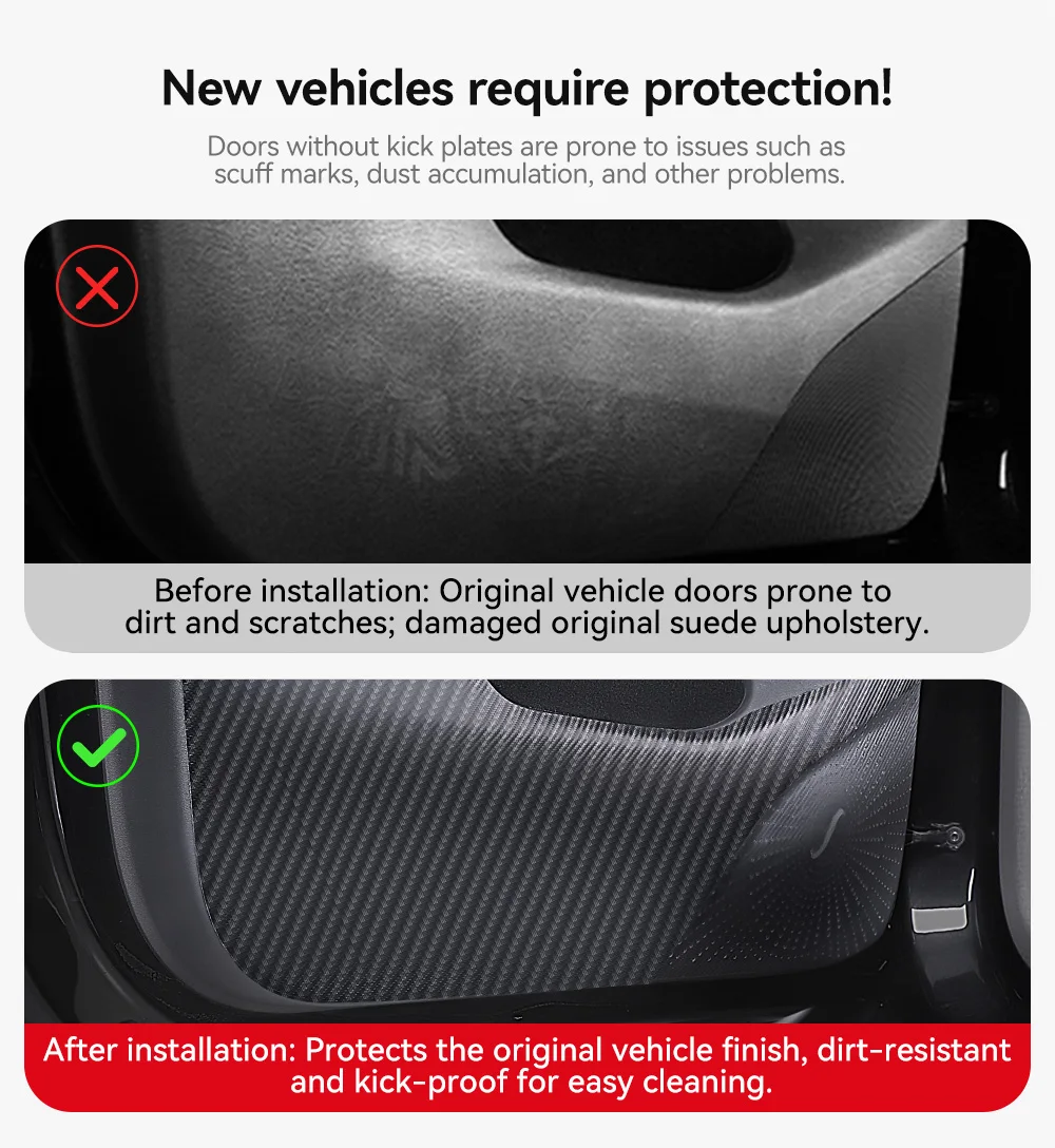 Car Door Anti-Kick Pad For Tesla Model 3 Y Juniper Highland Sticker Trim Kit Sid