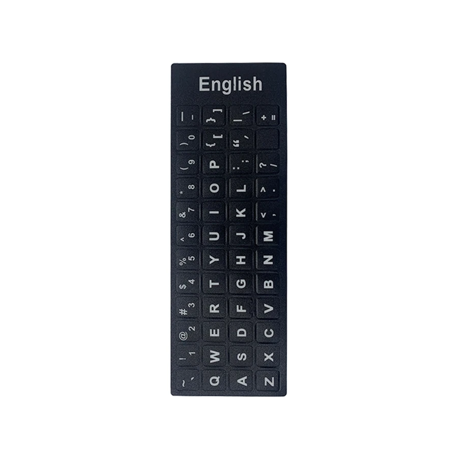 Multilingual Keyboard Letter Replacement Stickers for Computers and Laptops