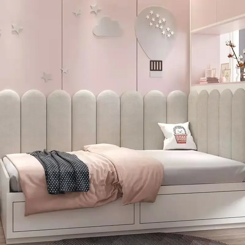 Tatami Wall Surround Bedroom Bed Headboard Anti-collision Wall Soft Pack Backrest Soft Background Sticker Self-adhesive