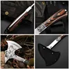 High Hardness Stainless Steel Survival Axe Multi-function Outdoor Camping Tactical Wolf-head Axe Hunting Tools Portable Tomahawk 5