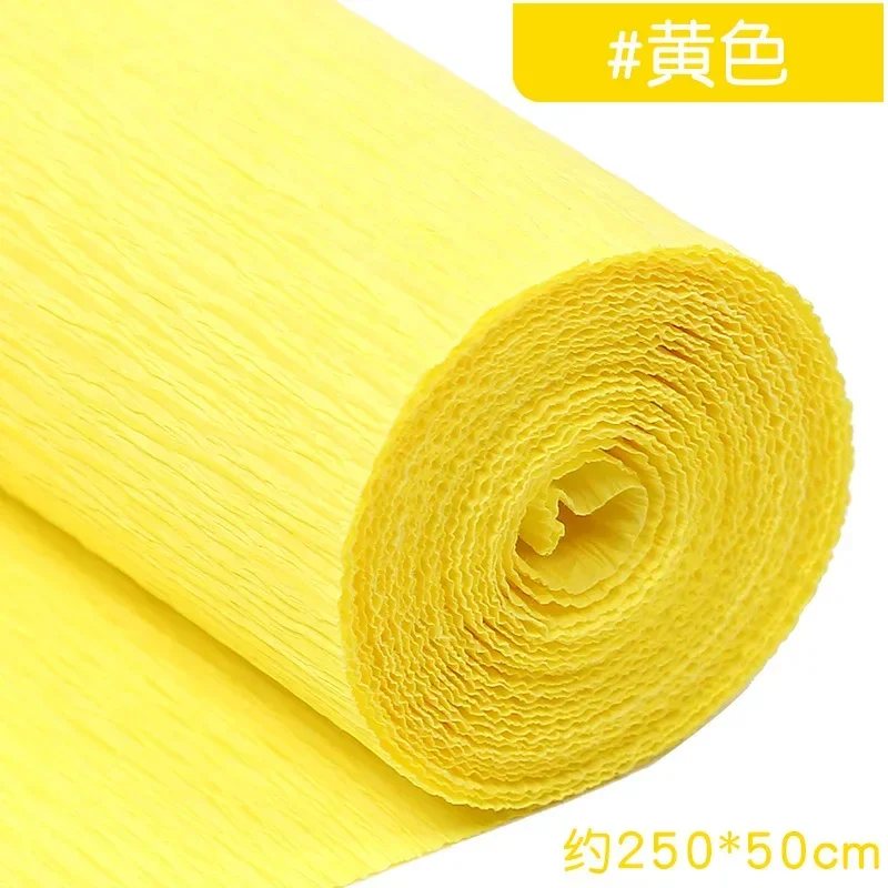Colored Crepe Paper Roll for DIY Crafts and Gift Wrapping (50x250cm)
