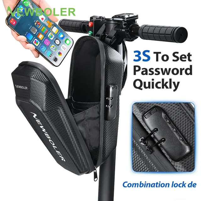 NEWBOLER 5L Electric Scooter Front Bag With Password Lock Large Capacity Electric Scooter Bag Outdoor Storage For Xiaomi Scooter