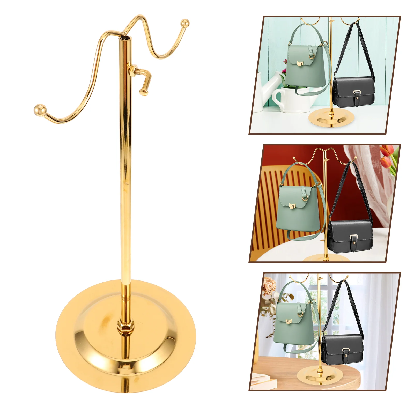 

Metal Purse Display Holder Adjustable Bag Display Stand Handbag Display Stand