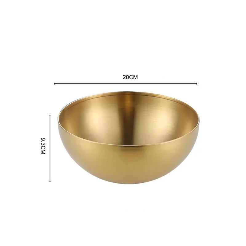 Elegant Gold Stainless Steel Serving Bowl
