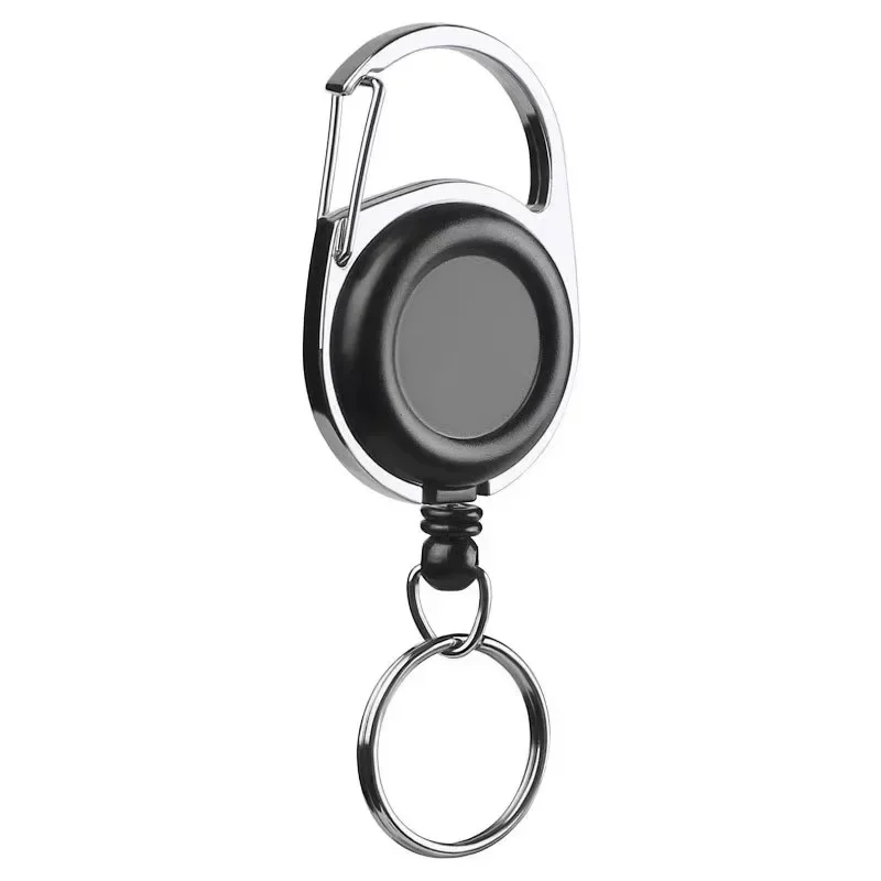 

1 Piece Outdoor Badge Reels Retractable for Men Fashion Black Blue Color Retractable Key Chain Holders Office Supplies