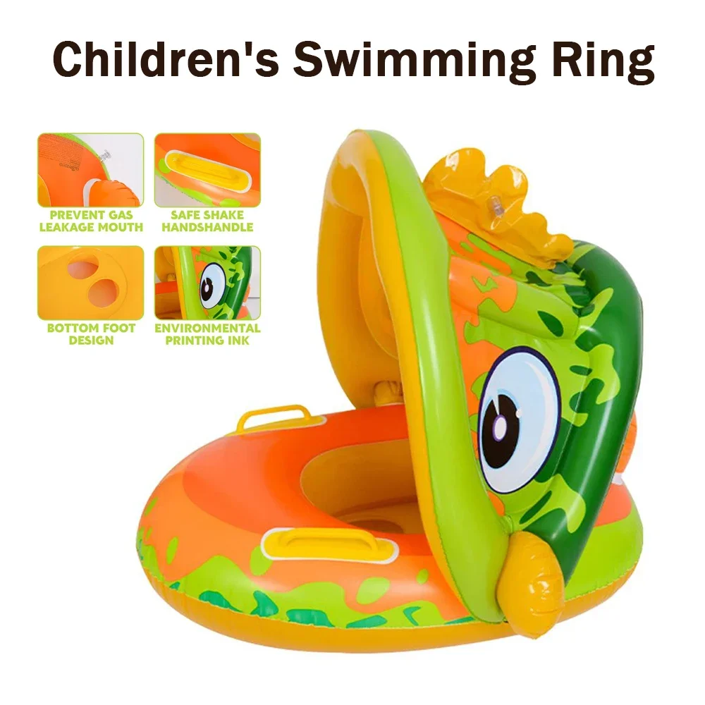 Baby Seat Swimming Seat Boat Explosion with Armrest Thickened Kids Accessories Removable Sunshade Floating Ring Baby Toy 1-6Y 3