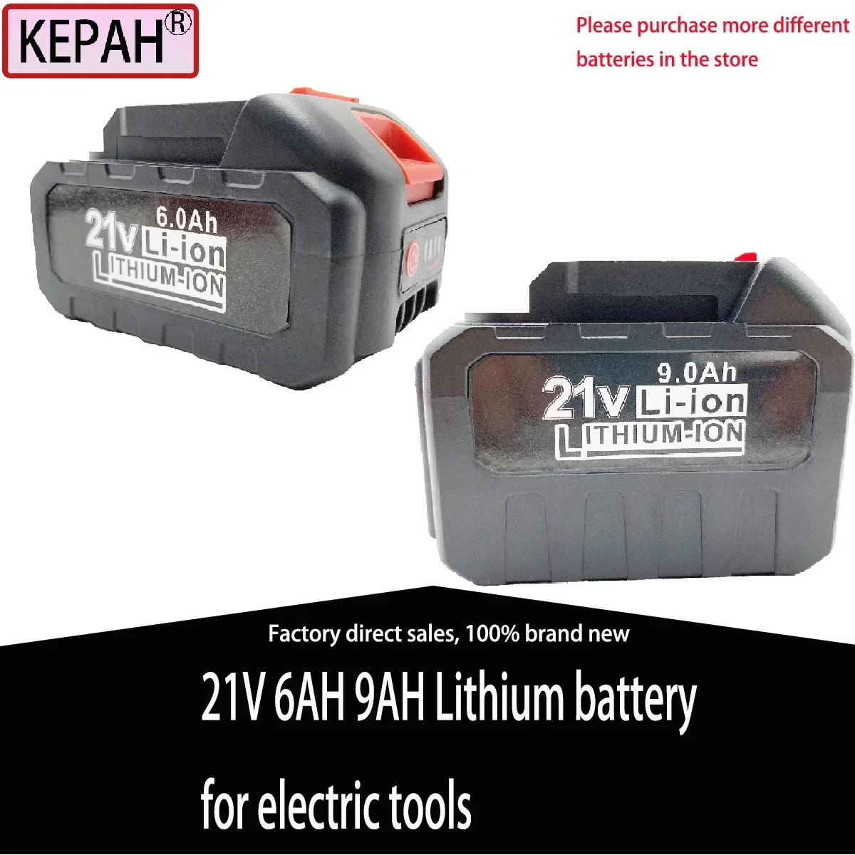 Batteria Al Litio Durevole Ad Alta Potenza 21V 9Ah 6Ah, Caricabatterie, Adatta Per Utensili Elettrici Serie Makita 21V, Pistole Ad Acqua Ad Alta Press