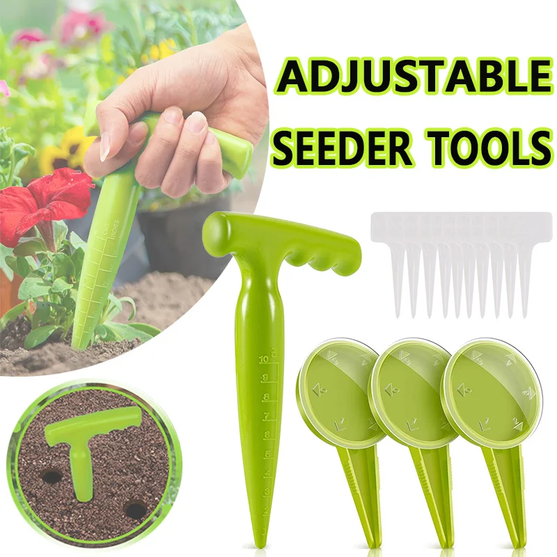Adjustable Garden Seeder Set with PP Material for Gardening