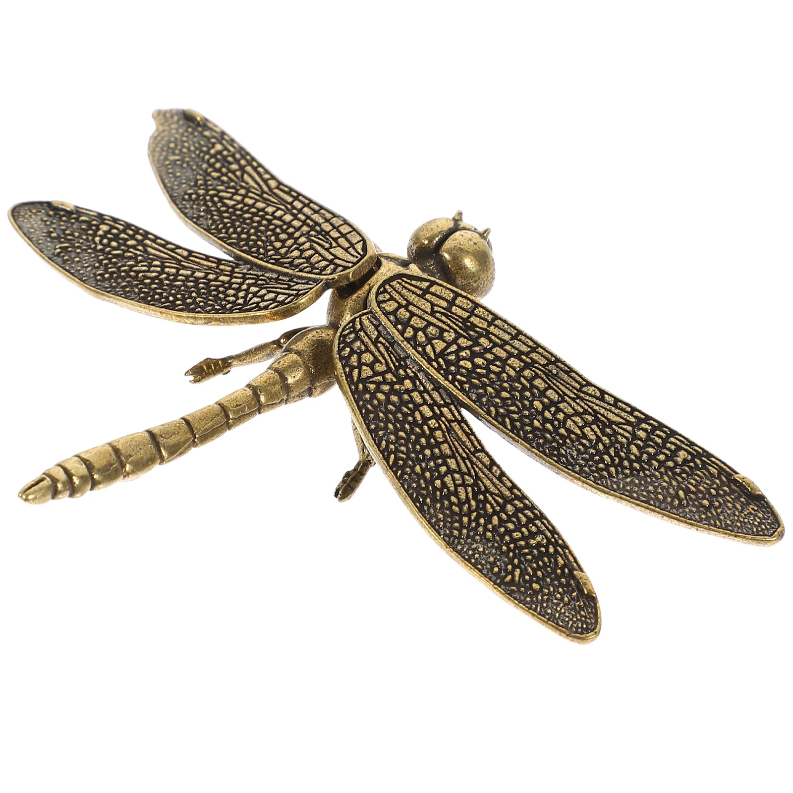 

Brass Dragonfly Figurine Dragonfly Copper Sculpture Ornament Figurine for Home Office