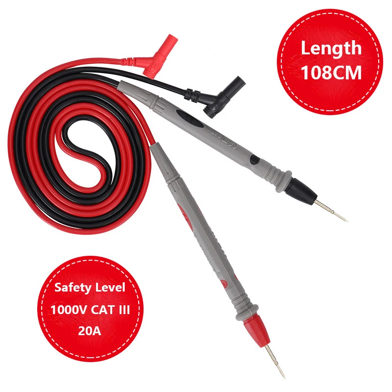 Multimeter Probe 1000V 20A Pen Test Leads Pin Needle Tip Multi Meter Tester Lead Probe Wire Pen Cable