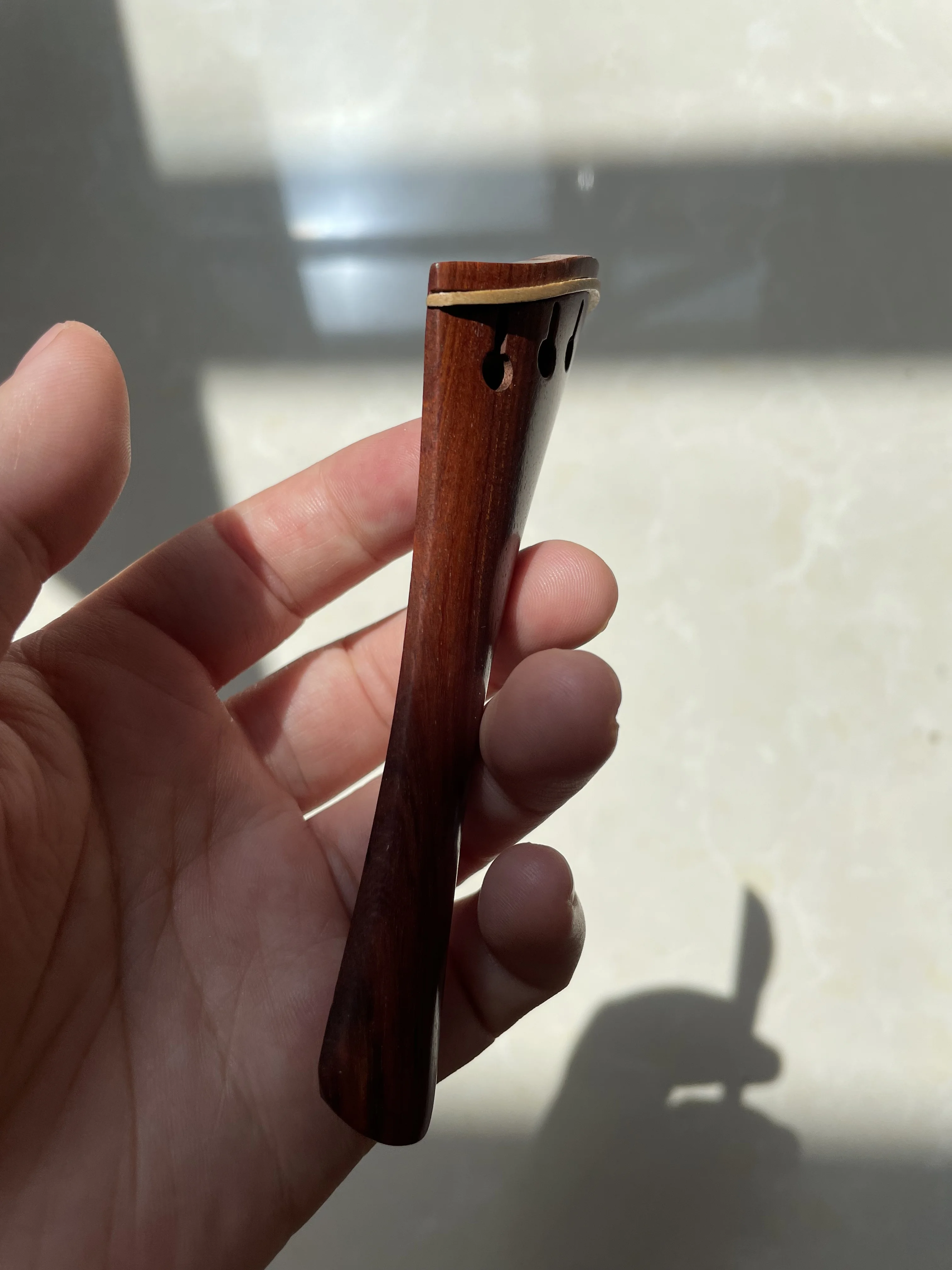 Special Shape Violin Tailpiece, Full Size, Violin, Red Sandalwood, 4 Strings, High Quality, Beautiful, 4 Strings