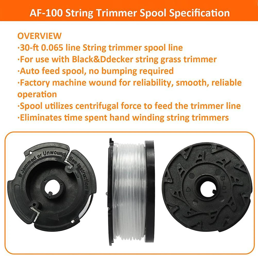 Trimmer Spool &Cap Cover & Spring For Black Decker For Cordless Grass Trimmer Blade Cutter Lawn Mower Accessories Parts