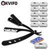 （ 1 Holder+10/20 Blades ）Straight shaver arm, men's folding manual shaver, men's shaver, razor sharp blade barber shop razor 1