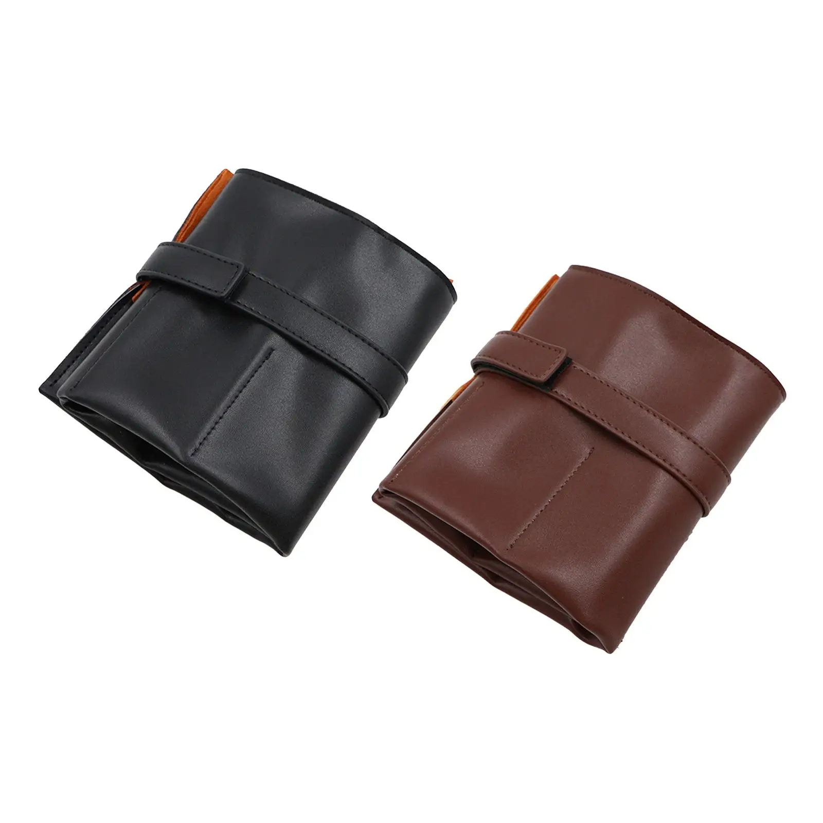 PU Leather Watch Roll Universal Holds 6 Wristwatches Jewelry Roll 6 Slots Portable Business Watch Packaging Travel Case