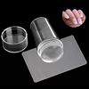 Nails Art Stamping Plates Kit French Manicure Design Plate Stamp Polish Stencil Template Seal Stamper Scraper Accessories Tools 3