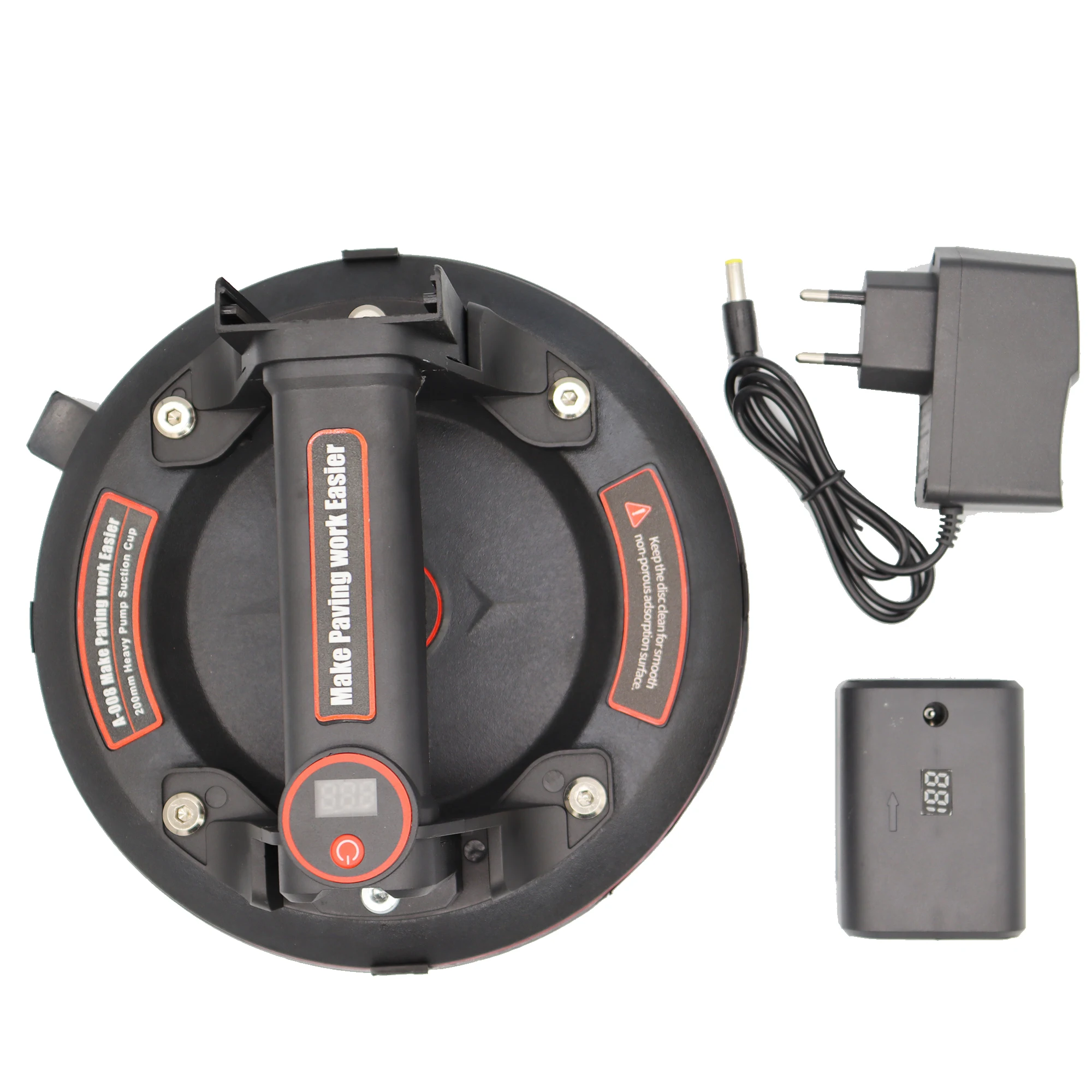 Electric Vacuum Suction Cup Glass Tile Strong Bearing Capacity 8in Sucker Electric Vacuum Glass Lifter Transport Sucker