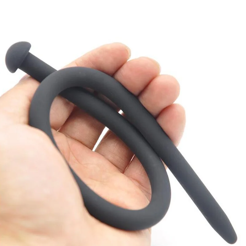 Male Urethral Silicone Plug Penis Trainer Dilator Sounds Catheter Stretching Tube Cock Prostate Massager Masturbation for Men