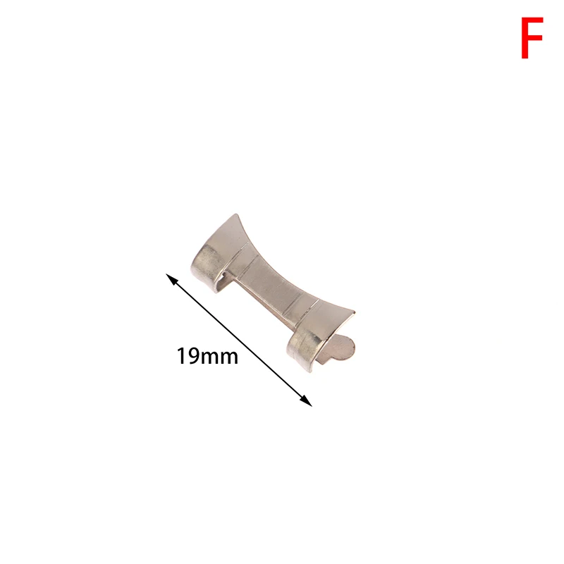 Stainless Steel Flat Curved End Watch Strap Connector - Metal Band Link Connector