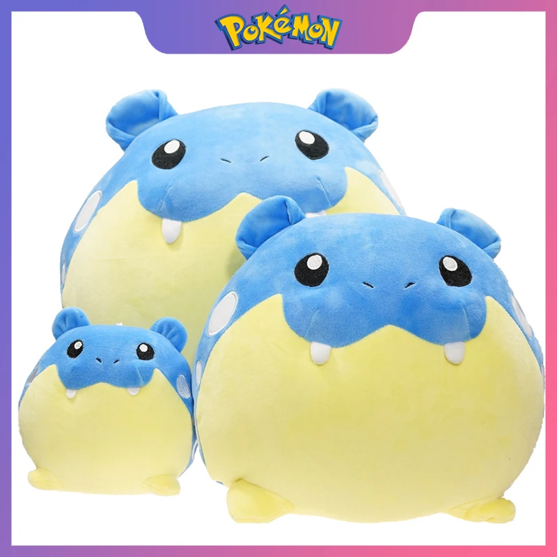 

Плюшевая кукла покемона Spheal, мягкая набивная кукла аниме, большой размер, 15-28 см, домашний декор, подарок для детей на день рождения