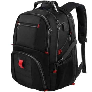 Zaino extra large per computer portatile. Zaino antifurto per la scuola e il lavoro, adatto per laptop da 17 e 18,4 pollici. Nero, 17 pollici