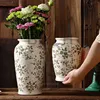Large Ceramic Vase Round Hydroponic Flower Pot Pastoral Style Ornaments For Home Decoration  Living Room Flower Arrangement 3