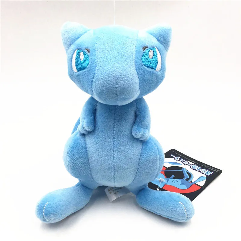 18Cm Pokemon Peluche Cartoon Anime Go Dex Mew Peluche Bambola Morbida Farcita Carino Blu Lucido Mew Bambola Regalo Di Compleanno Per I Bambini